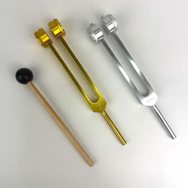 Set de diapasones 128 Hz y 132 Hz