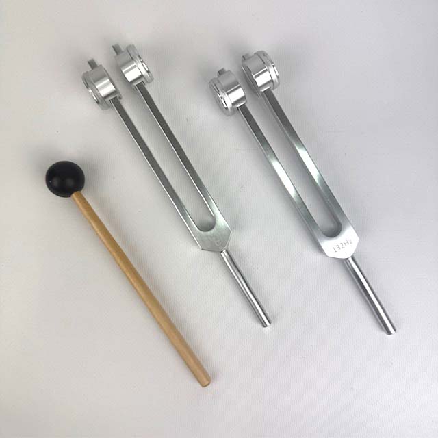 Set de diapasones 128 Hz y 132 Hz